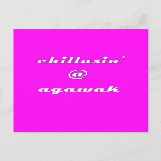 Chillaxin'@ Agawak Briefkaart (Voorkant)