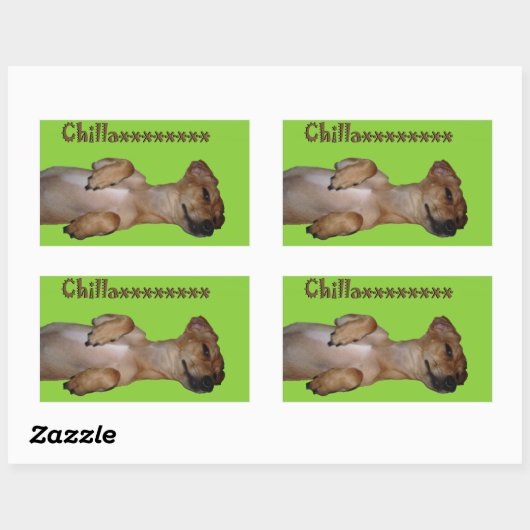 Chillaxin Chiweenie-Sticker Rechthoekige Sticker (Vel)