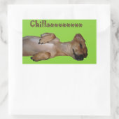 Chillaxin Chiweenie-Sticker Rechthoekige Sticker (Tas)