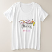 Chillaxin’ Vibes – Cute Relaxation Cartoon Grote Maat T-shirt (Design voorkant)