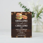 Chillen en Grillen 30e Verjaardag Uitnodigen (Staand voorkant)