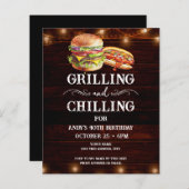 Chillen en Grillen 40e Verjaardag Uitnodigen (Voorkant / Achterkant)