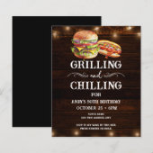 Chillen en Grillen 50e Verjaardag Uitnodigen (Voorkant / Achterkant)