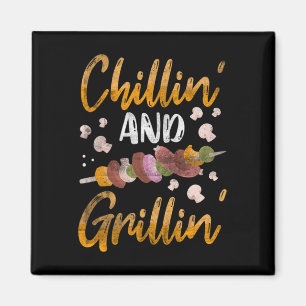 Chillen En Grillen Bbq Roker Geschenken Funny Byrb Magneet