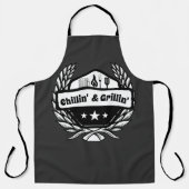 Chillen en Grillen Papa Grappig Schort (Voorkant)