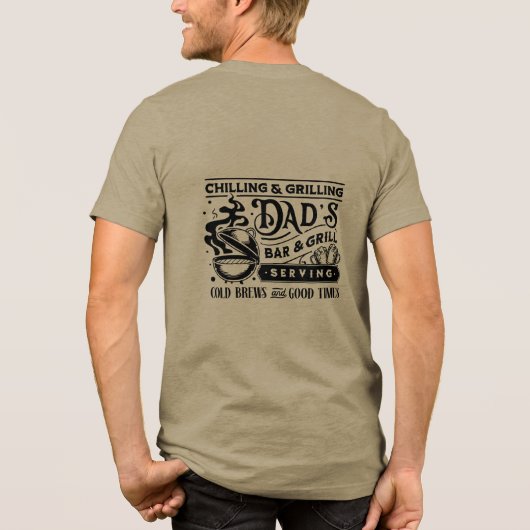Chillen en grillen papa's bar en grill 2 Tri-Blend shirt (Achterkant)