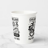 Chillen en grillen papa's bar en grill ontwerp papieren bekers (Links)
