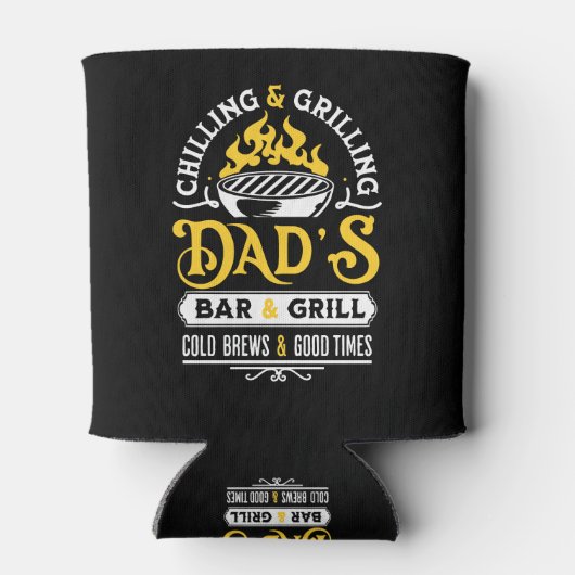 Chillen en grillen pa's bar en grill ontwerp 2 blikjeskoeler (Achterkant)