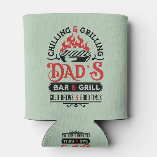 Chillen en grillen pa's bar en grill ontwerp 2 blikjeskoeler (Achterkant)