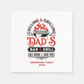 Chillen en grillen pa's bar en grill ontwerp 2 servet (Voorkant)