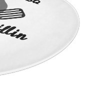 Chillen & Grillen persoonlijk cadeau voor vader .  Snijplank (Hoek)