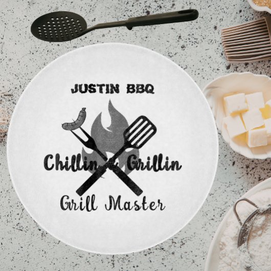 Chillen & Grillen persoonlijk cadeau voor vader .  Snijplank