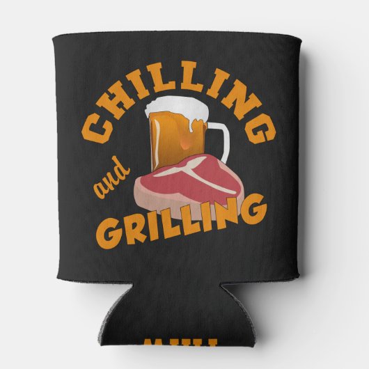 Chillen & Grilling aangepaste monogram koelbox Blikjeskoeler (Achterkant)