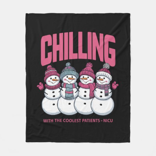 Chillen met de coolste patiënten NICU Kerstmis Fleece Deken (Voorkant)