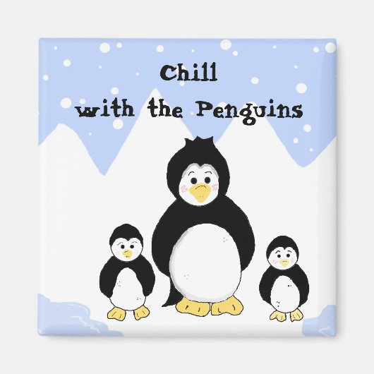 Chillen met de Pinguïns Magneet (Voorkant)