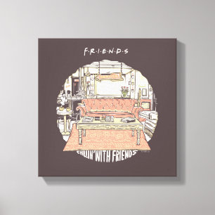Chillen met FRIENDS™ Cartoon Canvas Afdruk