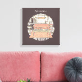 Chillen met FRIENDS™ Cartoon Canvas Afdruk (Insitu (Woonkamer))