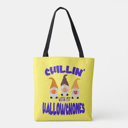 Chillen met Halloween Gnomes Trick or treat Tas (Achterkant)