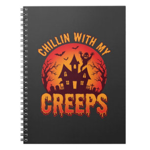 Chillen Met Mijn Creepy Vrienden Halloween T-Shirt Notitieboek