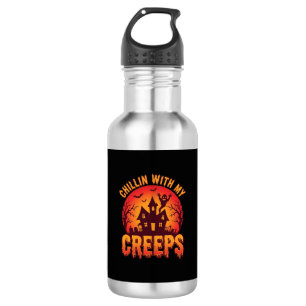 Chillen Met Mijn Creepy Vrienden Halloween T-Shirt Waterfles