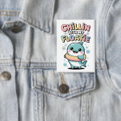 Chillen met mijn drijfding | Haaienbaby Kids Button (Insitu)