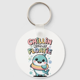 Chillen met mijn drijfding Haaienbaby Kids Sleutelhanger