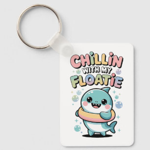 Chillen met mijn drijfding Haaienbaby Kids Sleutelhanger