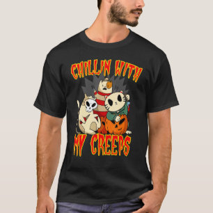 Chillen met mijn enge kat broer zus C T-shirt