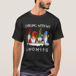 Chillen met mijn Gnomies Grappige Gnomes Kerstmis T-shirt