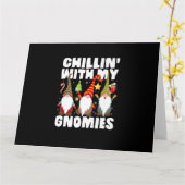 Chillen Met Mijn Kabouters Grappige Kabouter Kerst Kaart (Gele Bloem)