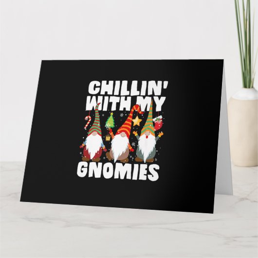 Chillen Met Mijn Kabouters Grappige Kabouter Kerst Kaart (Voorkant)