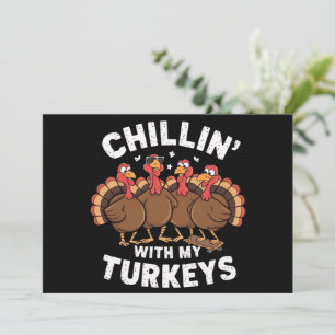 Chillen Met Mijn Kalkoenen Thanksgiving Familie Ca Kaart
