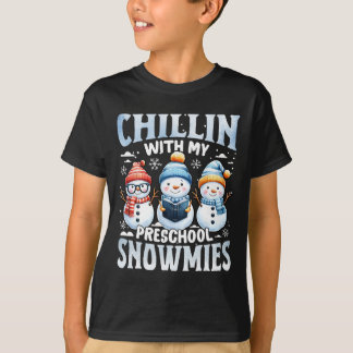 Chillen Met Mijn Kleuterschool Sneeuwvriendjes Ker T-shirt