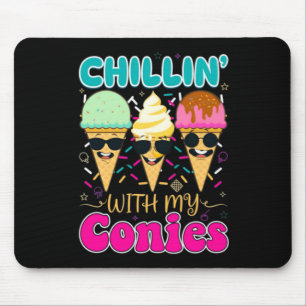 Chillen Met Mijn Konijnen Retro Ijs Zomer Muismat