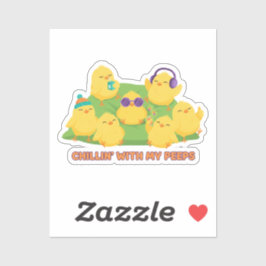 Chillen Met Mijn Maten Funny Kuikens Groep Pasen Sticker