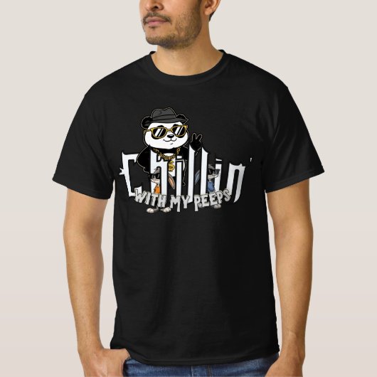 Chillen Met Mijn Maten Grappig Panda T-Shirt (Voorkant)