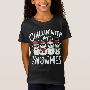 Chillen Met Mijn Sneeuwvrienden Grappige Sneeuwman T-shirt