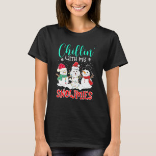 Chillen Met Mijn Sneeuwvriendjes Poodle Kerstman K T-shirt