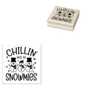 Chillen met mijn sneeuwvriendjes  rubberstempel (Gestempeld)