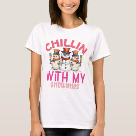 Chillen Met Mijn Sneeuwvriendjes Schattige Kerstma T-shirt