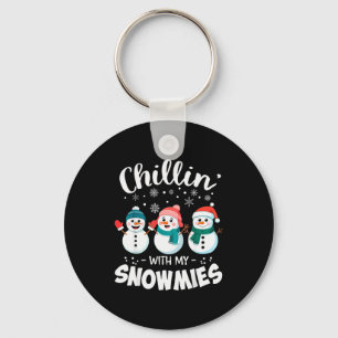 Chillen Met Mijn Sneeuwvriendjes Schattige Sneeuwm Sleutelhanger