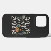 Chillen met mijn zombies grappige halloween kostuu Case-Mate iPhone case (Achterkant (horizontaal))