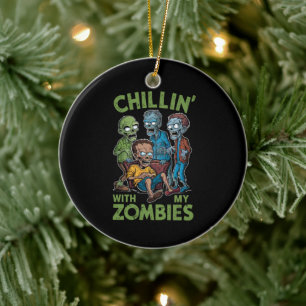 Chillen Met Mijn Zombies Halloween Jongens Kindere Keramisch Ornament