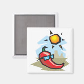 chillende chilipeper magneet (Voorkant / Achterkant)