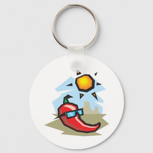 chillende chilipeper sleutelhanger (Voorkant)
