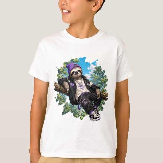 Chillende Luiaard T-shirt (Voorkant)