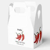 Chilli cartoon illustratie  bedankdoosjes (Geopend)