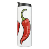 Chilli cartoon illustratie  thermosbeker (Geroteerd rechts)