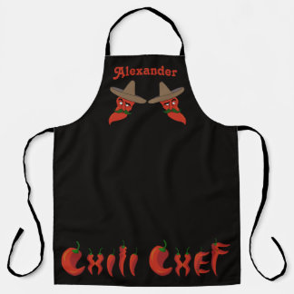 Chilli Chef Personaliseerbare Lange Schort