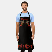 Chilli Chef Personaliseerbare Lange Schort (Gedragen)